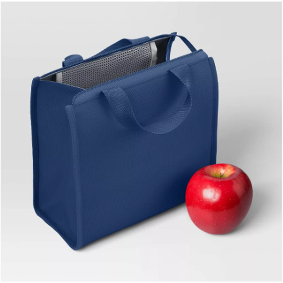 Deal Worthy Insulated Blue. Lunch Bag 8 1/4" x H 8"W X 4 "D s23 - Picture 2 of 4